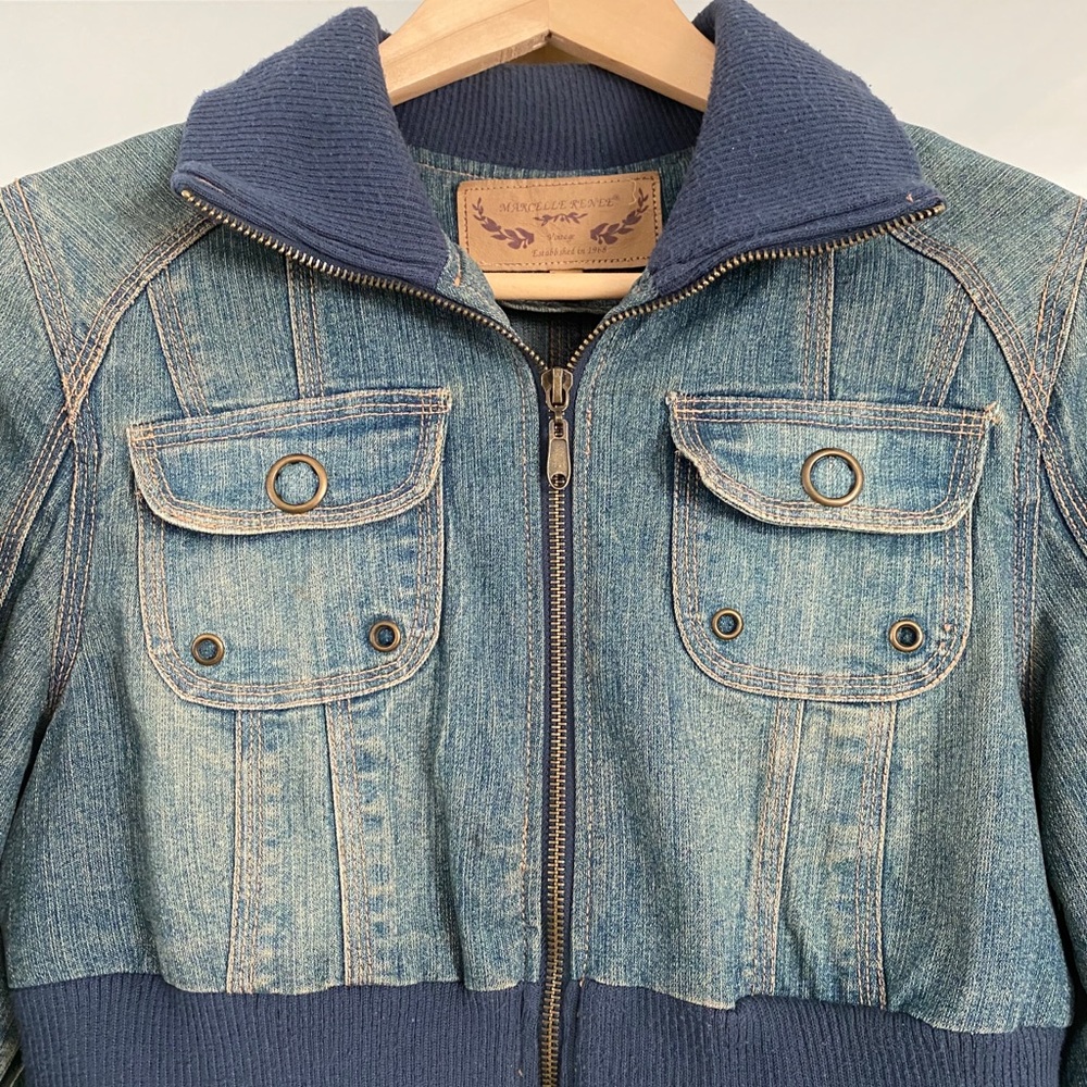 Crop denim jacket